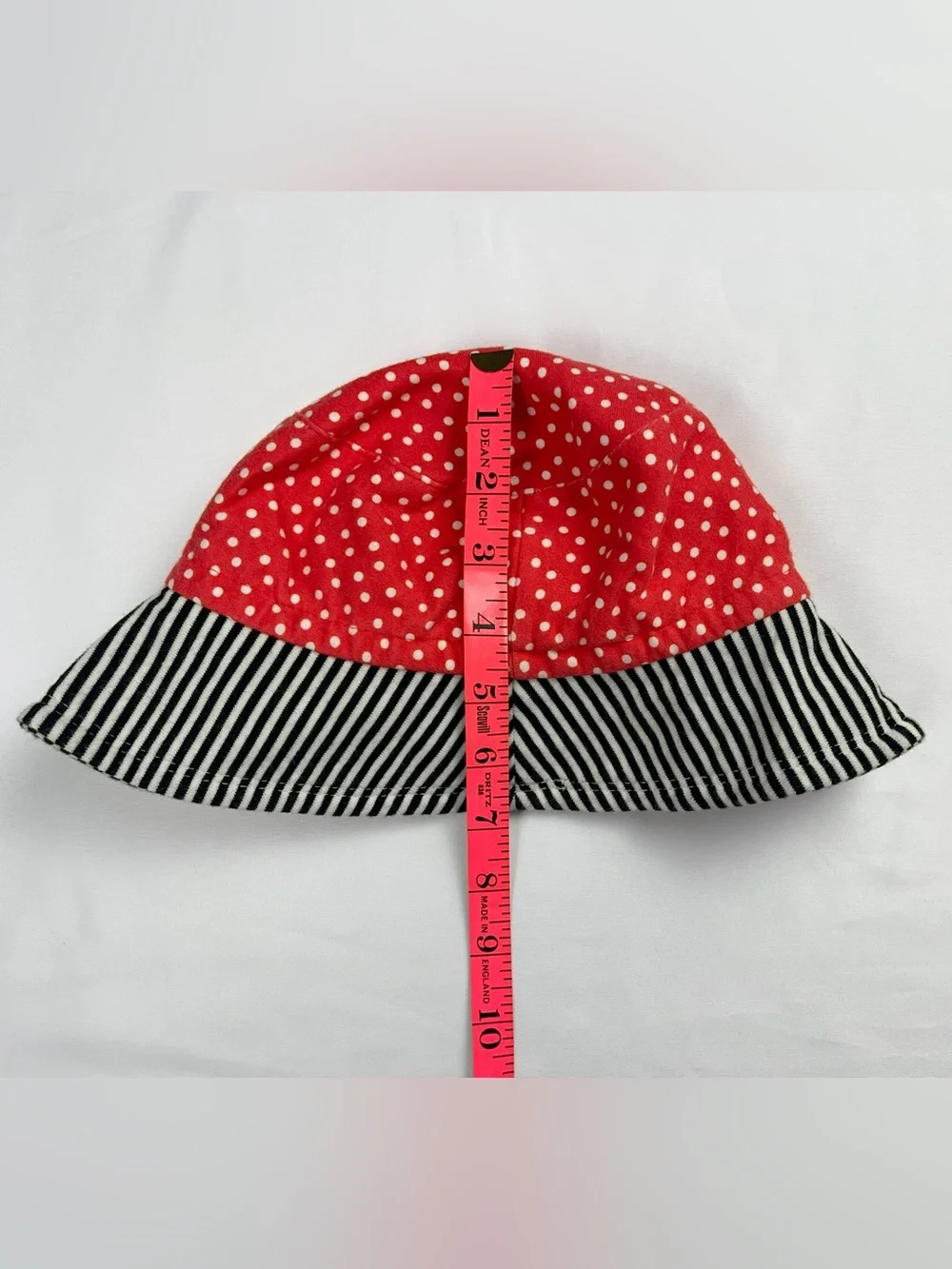 Gymboree 2011 Ladybug Red Polka Dot Rainbow Tag Vintage Sun Hat S/M